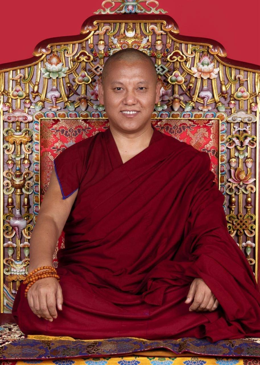 Rinpoche at the throne Home